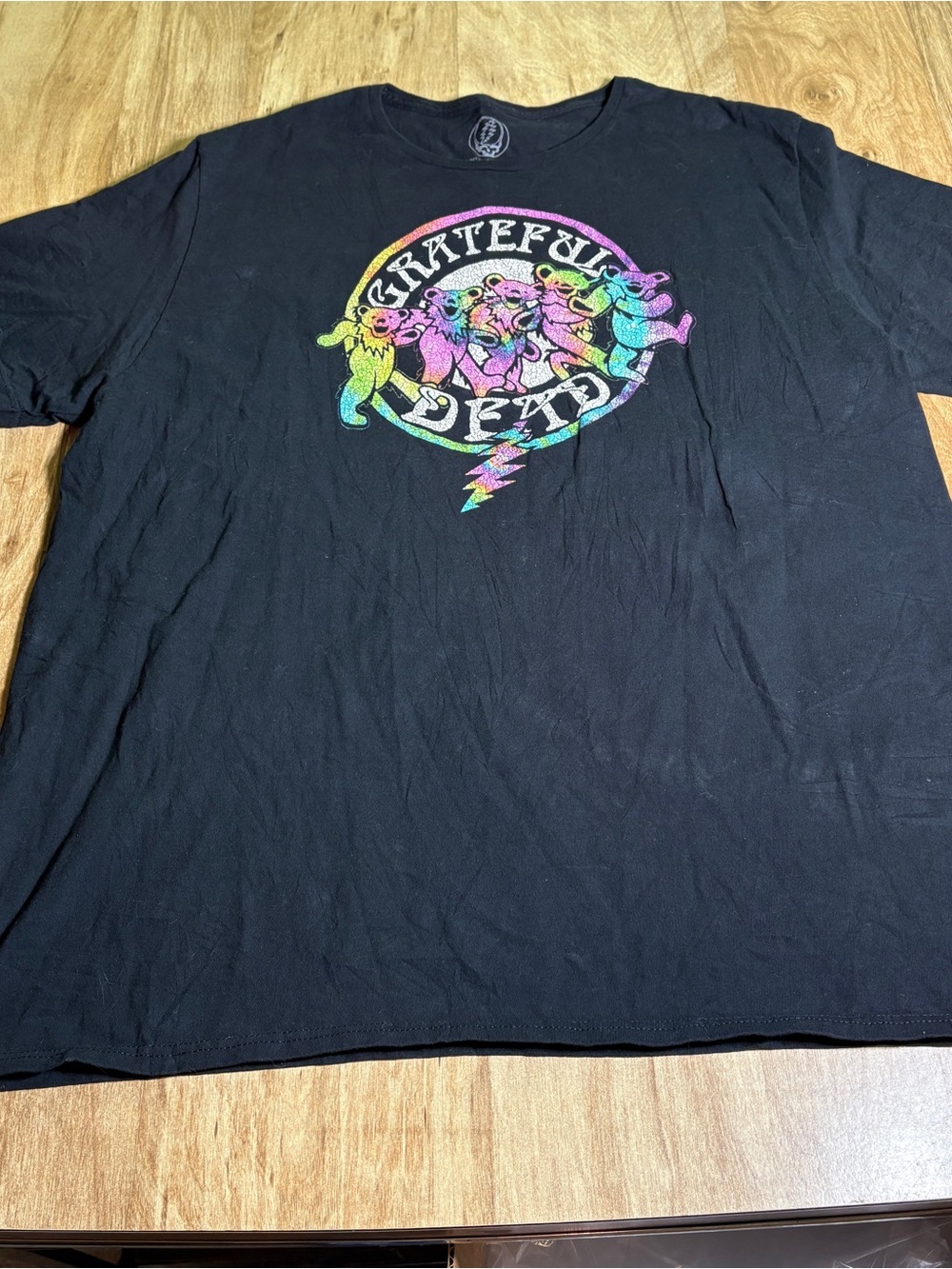 Grateful Dead Acid Bear Lightning Bolt Hippie Band Tee Tshirt Mens Size 2XL XXL